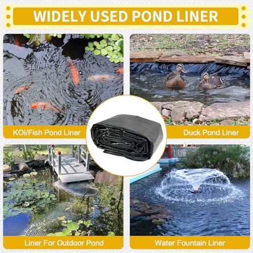 50X50FT Reinforced PE Pond Liner for Fish (50x50ft)