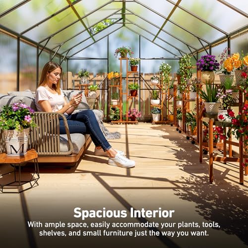 8x14 FT Greenhouse with Hygrometer (685 Cubic Feet)