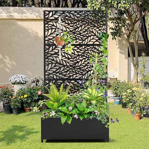 Metal Raised Garden Bed (Black-spring / 71" x 35" x 16")