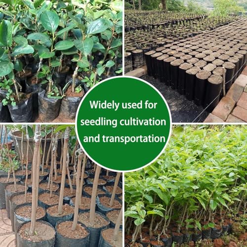 100 Pcs Deep Nursery Grow Bags (4.7"x11.5")