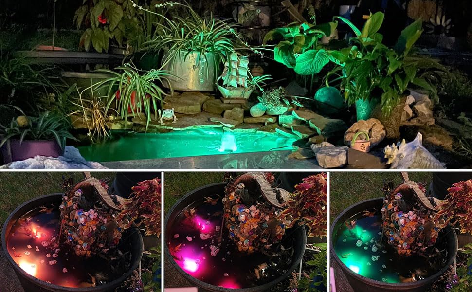 Pond Lights Underwater Outdoor Colored Fountain Light (6 Count)