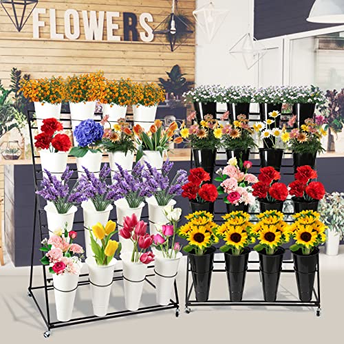 Flower Display Stand with Buckets
