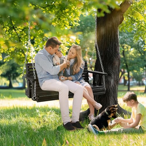 2026 Upgraded 4 FT Wooden Porch Swing
