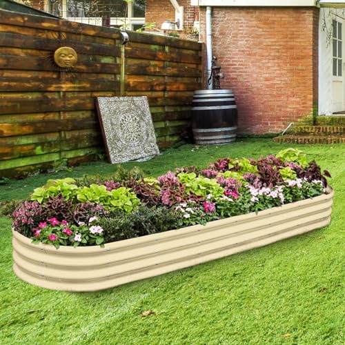 8×2×1ft Galvanized Raised Garden Bed Kit