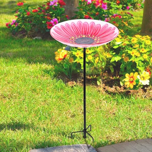 Glass Bird Bath (Flower)