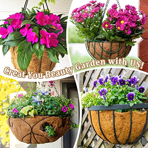 4 Pack 20 Inch Hanging Basket Coco Liners Replacement (4pcs / 20 Inch)