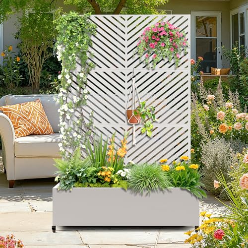 Metal Raised Garden Bed (White-parallel / 71" x 47" x 16")