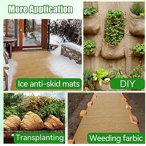 30ftx40in Natural Burlap Plant Covers Freeze Protection