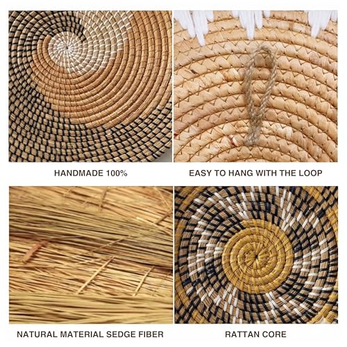 Woven Basket Wall Decor Set of 12