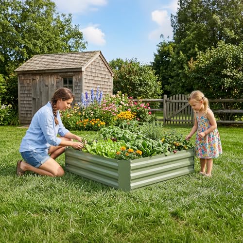 3 x 3 x 1 ft Outdoor Raised Garden Bed