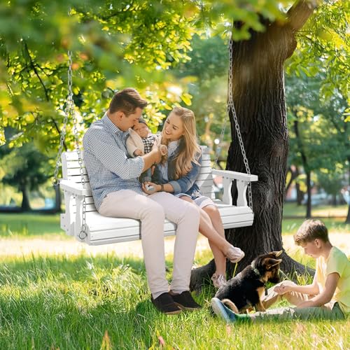 2026 Upgraded 4 FT Wooden Porch Swing