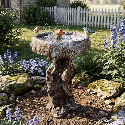 Bird Baths for Outdoor (24.4 inch H)