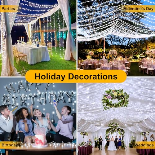 100FT 300 LED Christmas Lights Plug in (Cool White / 100FT 300LED)