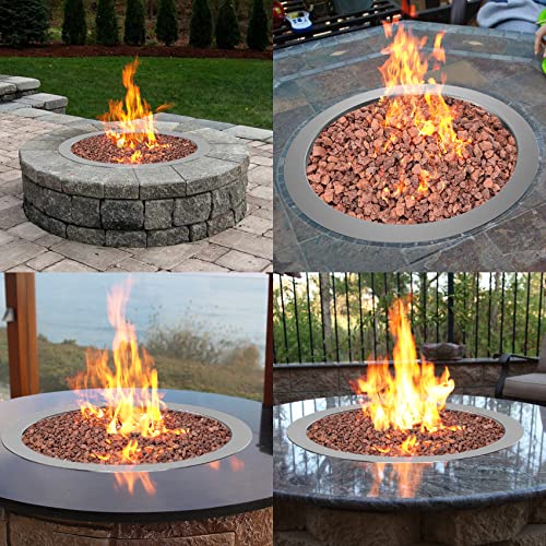 13 Inch Stainless Steel Drop in Fire Pit Pan with Burner Ring