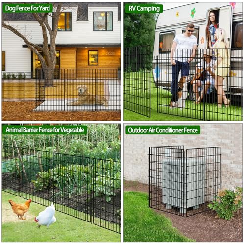 10 Panels Garden Fencing Animal Barrier with Lock (11600 sq inches)