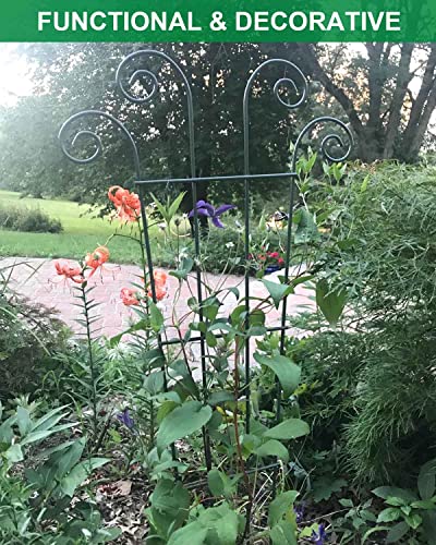 32" Metal Plant Trellis for Climbing Plants Support (4 Count)