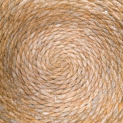 GIB Round Seagrass Storage Baskets Woven Wicker Planter Baskets for Decor (3 Count)