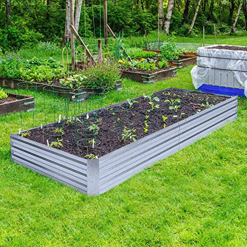 Galvanized Raised Garden Bed 8x4x1ft Single Unit