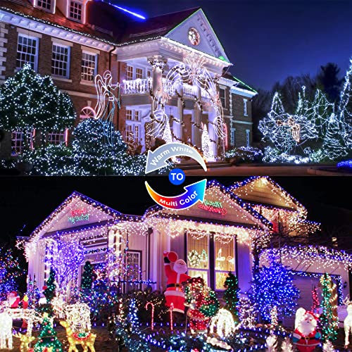 2 Pack Solar Christmas Lights Outdoor Waterproof (66 Foot)