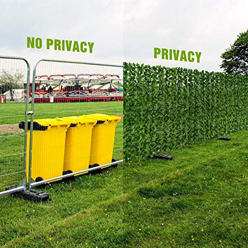 Artificial Ivy Privacy Fence. 98.4x69in Artificial Hedges Fence and Faux Ivy Vine Leaf Decoration for Outdoor Indoor Garden Decor (47.15 Sq Ft)