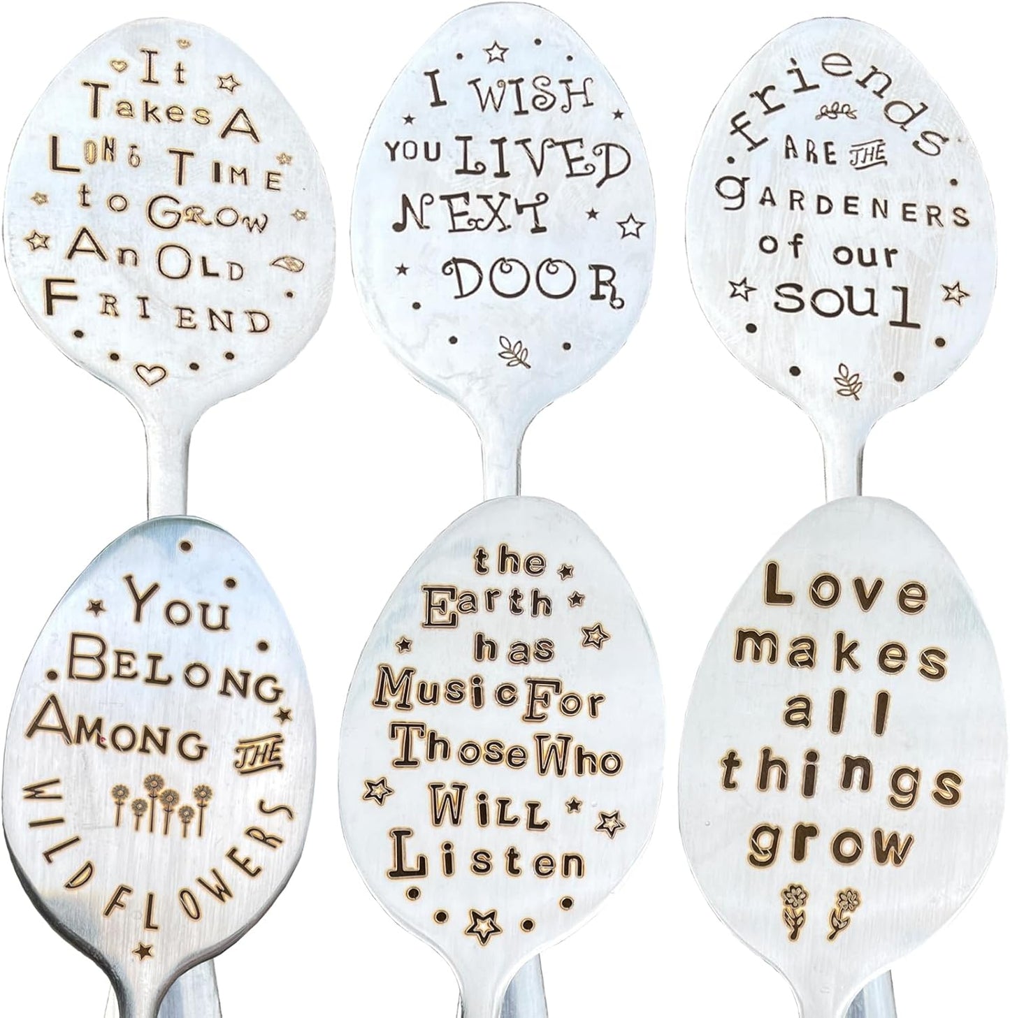 Garden Plant Marker Friendship Gift for Women Gardeners, Plant Stake Label Sign Tag Gardening Gifts for Woman Plant Lovers, Metal Garden Decoration (Gardener of Our Soul)