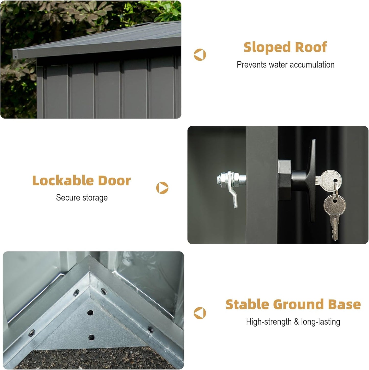 Domi Outdoor Storage Shed 11’ x 9’, Metal Sheds with Galvanized Steel Frame & Windows & Lockable Door, Garden Shed Tool Storage Room for Patio, Grey