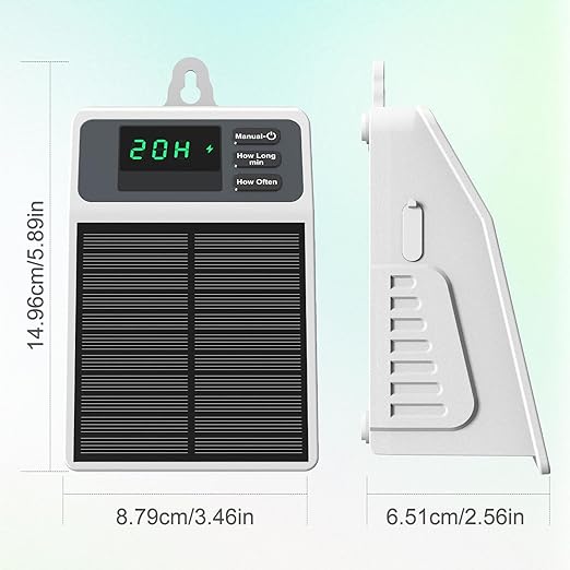 Automatic Solar drip Irrigation System (Solar/USB-C Dual Power), DIY Solar Watering System with Programmable Timer for 15 Potted Plants, IPX5 Auto Watering Kit for Indoor, Balcony, Garden & Vacation