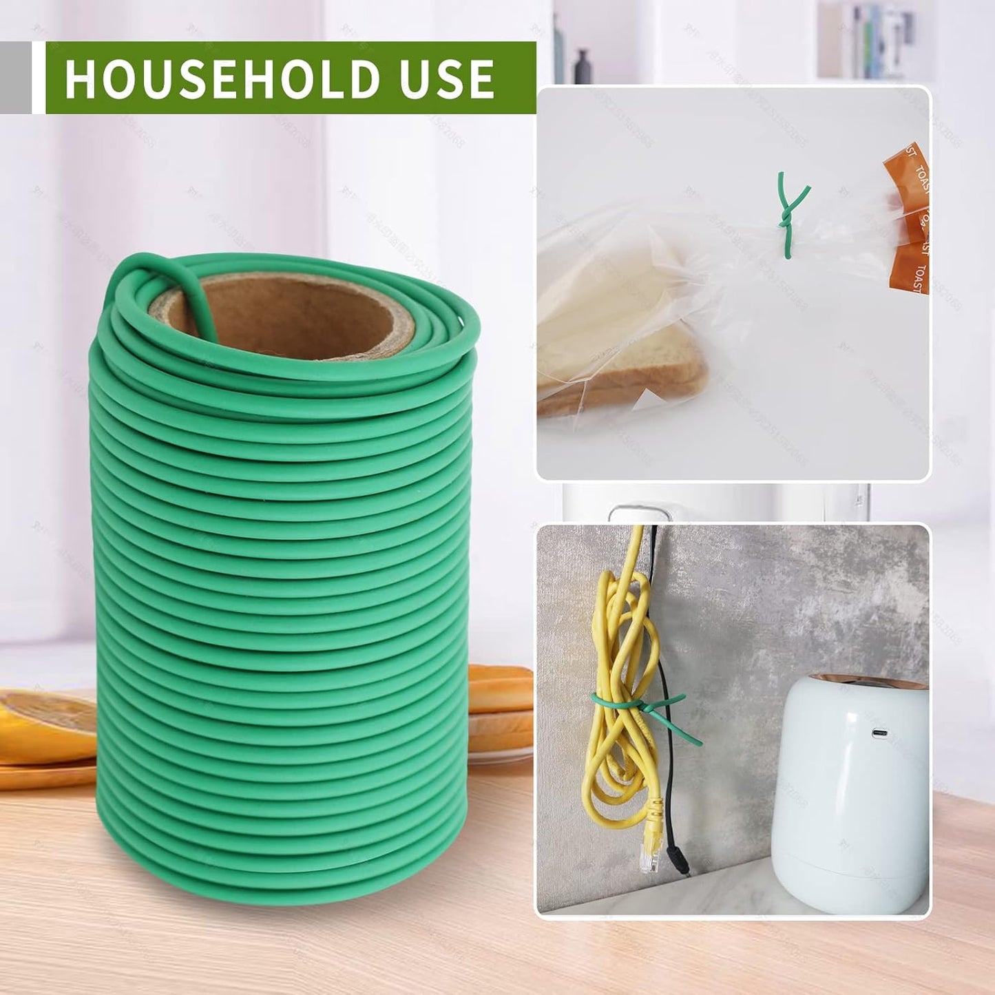 Garden Flexible Wire Tie, Soft Twist Plant Ties Support Plant Vines for Supporting and Fixing Garden Planting Branches Vines & Stems ļ¼Organize Data Wire and Office Organization 65.6ā ( 3.5MM) (green)