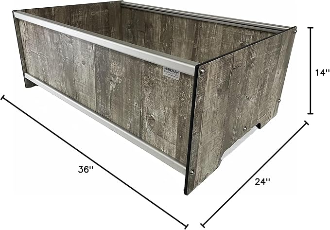 Foreman Raised Garden Bed - 36”Lx24”Wx14”H - Elevated Planter Box for Backyard Patio Balcony - Garden Box - Flower Planter - Vegetable Planter, Monte