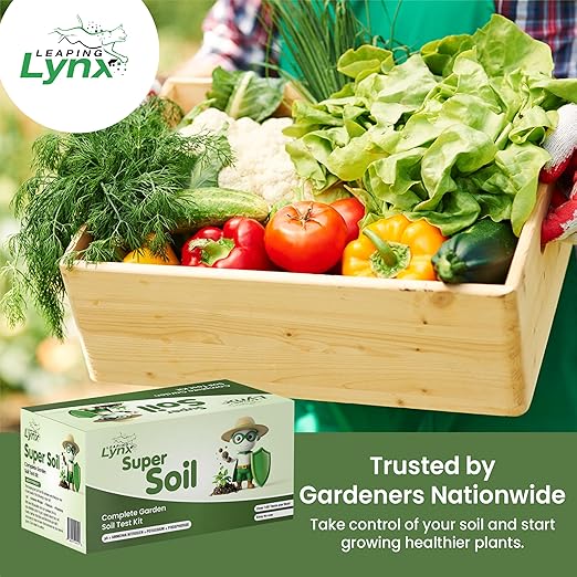 Super Soil Complete Garden Soil Test Kit – Easy to Use for Garden Nutrients, pH, Nitrogen, Phosphorous, & Potassium – Soil Testing Kit for Gardening – Lab at Your Fingertips