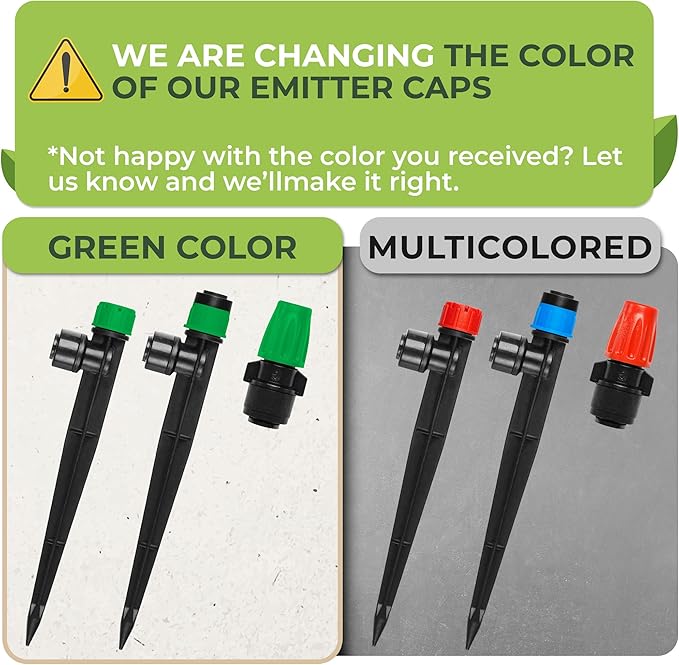 CARPATHEN Drip Irrigation System - Adjustable Quick Connect Irrigation System for Gardens up to 131ft, Raised Beds - Complete Garden Watering System - 1/4 Emitters, 1/2" and 1/4" Tubing and Connectors