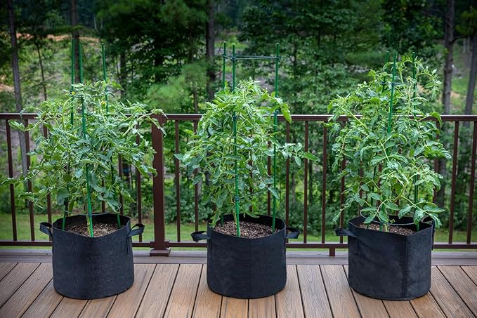 Gardzen 10-Pack 15 Gallon Grow Bags, Aeration Fabric Pots with Handles