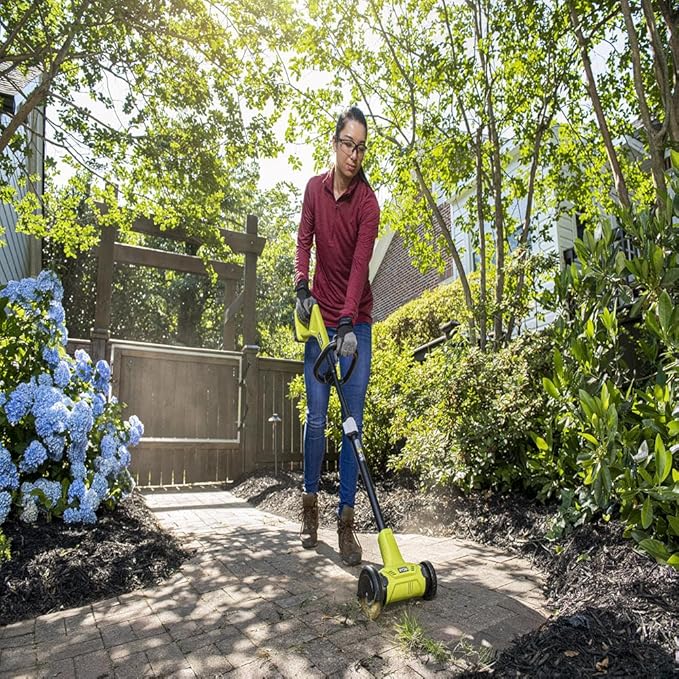 RYOBI ONE+ 18V Patio Cleaner with Wire Brush Edger Weed Remover (Tool Only)