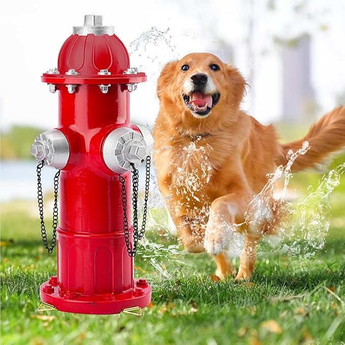 21.3" Garden Fire Hydrant Statue,Puppy Pee Post Training Tool Resin Ornaments for Dog to Peed on, Yard Lawn Backyard Decoration Firefighter Gifts for Men, Suitable of Dogs