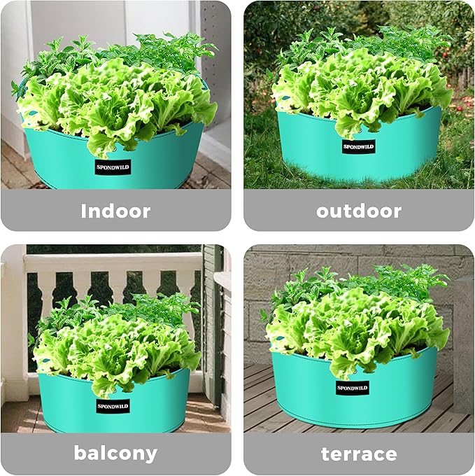 2 Pack 10 Gallon 3 Compartment Grow Bag, Vegetable Growing Bag Thickened PE Garden Pots with Drainage Holes, Branch-Binding Holes, Reusable Plant Bag for Vegetables,Flowers