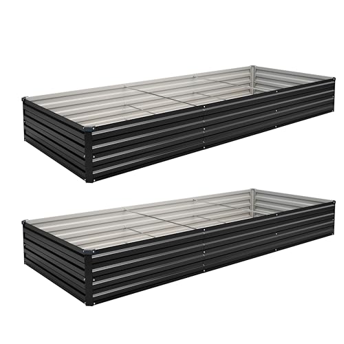 2PCS 10x3x1ft Galvanized Raised Garden Bed Kit (2 Count)