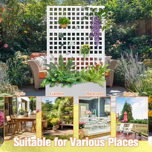 Metal Planter Box with Trellis