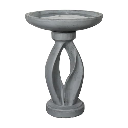 21.8 Inch Heigh Modern Concrete Bird Bath