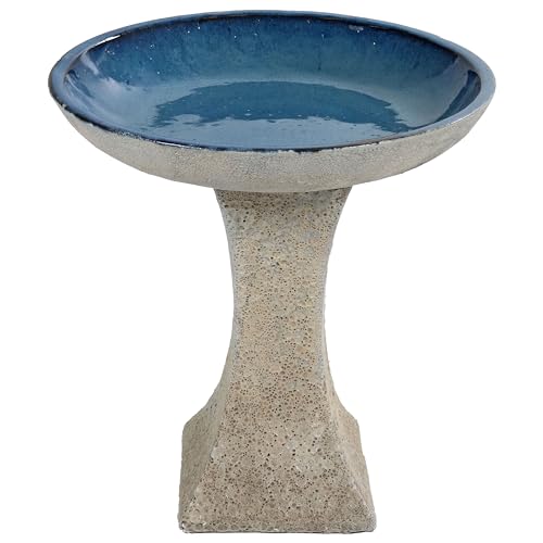 Sunnydaze Ceramic Bird Bath Bowl
