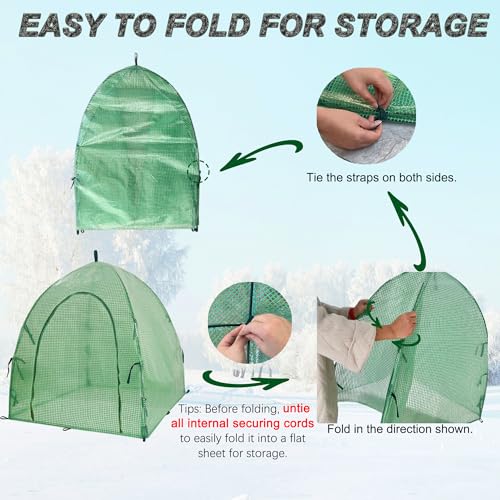 59″*59″*60″ Large Winter Plant Warm Covers with Air Hole for Raised Bed