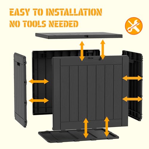 35 Gal Outdoor Storage Box Waterproof Lockable