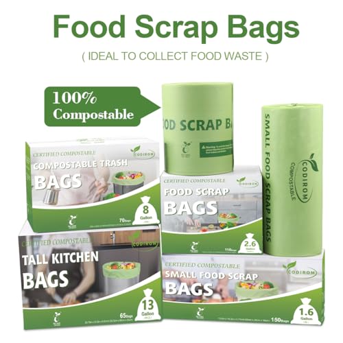 100% Compostable Trash Bags (70 Count)