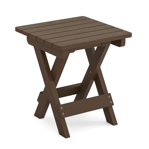 Small Outdoor Folding Side Table HDPS14 Inch Height