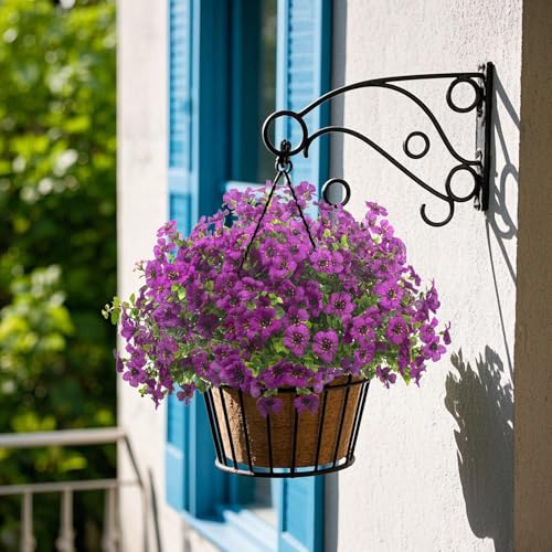 Artificial Fake Flowers for Outdoor Spring Decoration (16 Count)