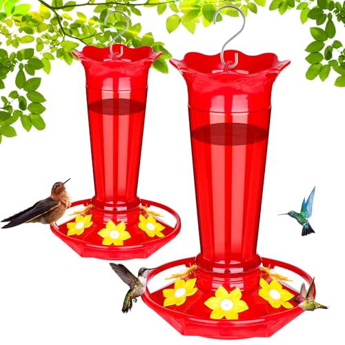 10oz Plastic Hummingbird Feeders for Outdoors (2 Count)