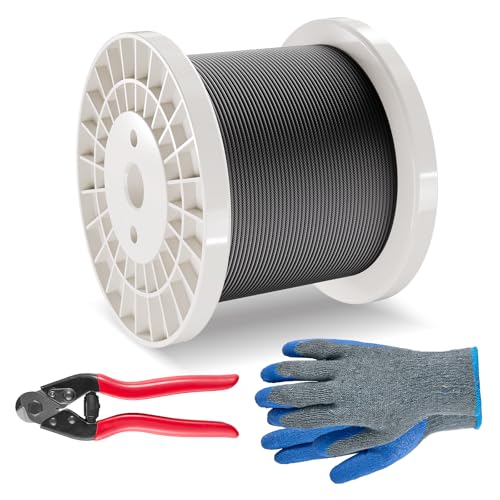 1 8 Black Stainless Steel Cable
