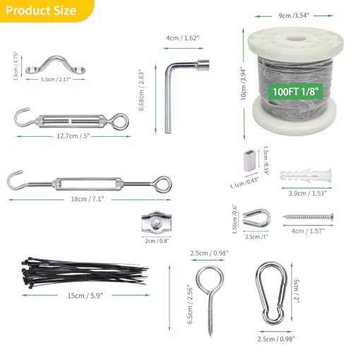 1 8" Wire Cable Rope Kit (100 Foot)
