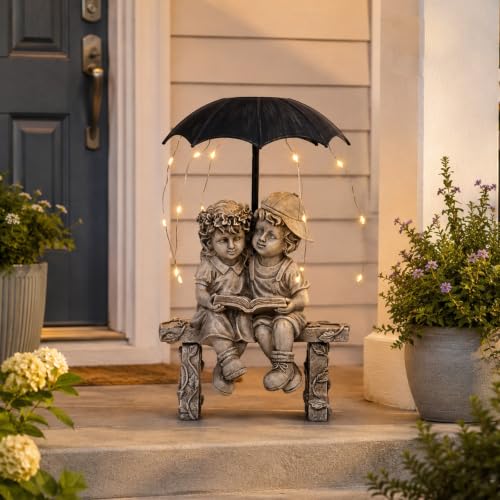 Solar Angel Statue Garden Decor (Darkgray)