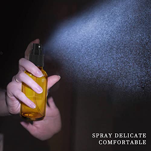 Amber Glass Spray Bottles 4 oz (4 Count)