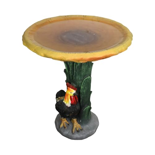 23" H Outdoor Concrete Bird Bath